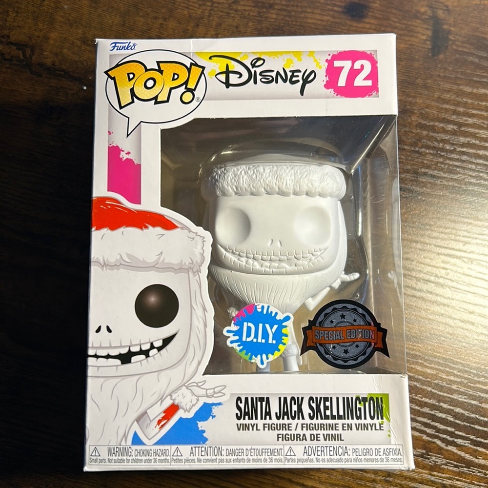 Paintable Funko Pop Jack Skellington Santa DIY 72